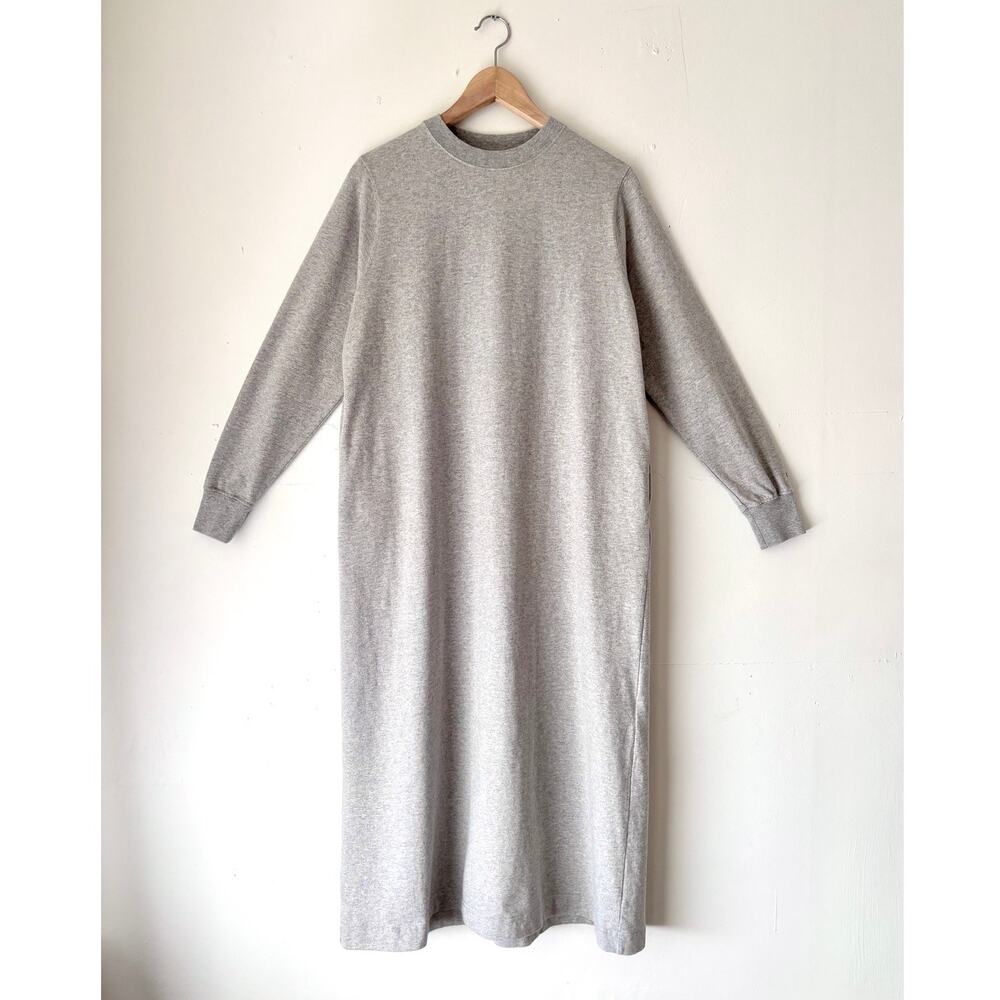 $179 Snow Peak Oversized Recycled Cotton Gray T-Shirt Dress Minimalist Size 1 XS